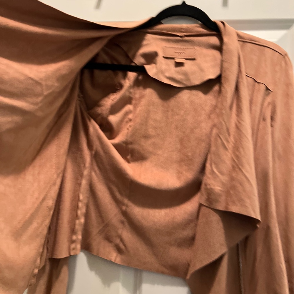 BLANKNYC Drape Front Suede moto Jacket blazer coat - Picture 16 of 16